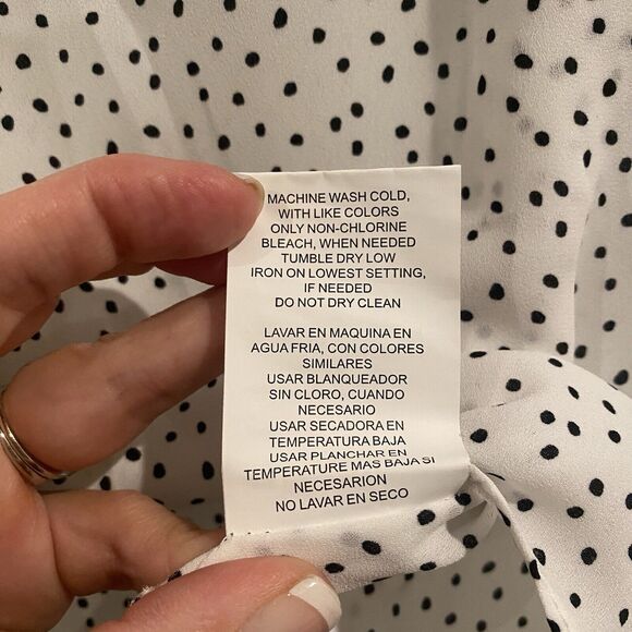 Bundle of Two Tops Women’s Small White Yellow Takara H&M Polka Dot Casual Career - Picture 10 of 16